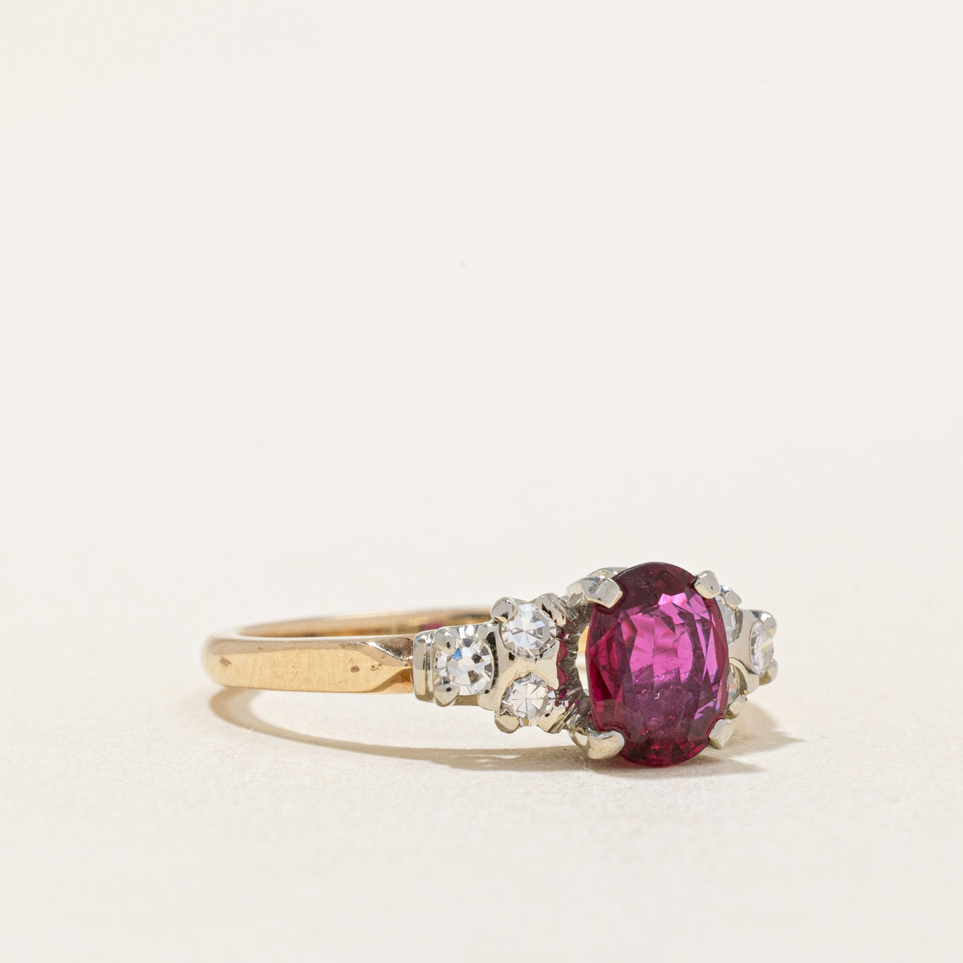 Ruby & Diamond Ring | 0.80ct, 0.18ctw | SZ 7.75 |