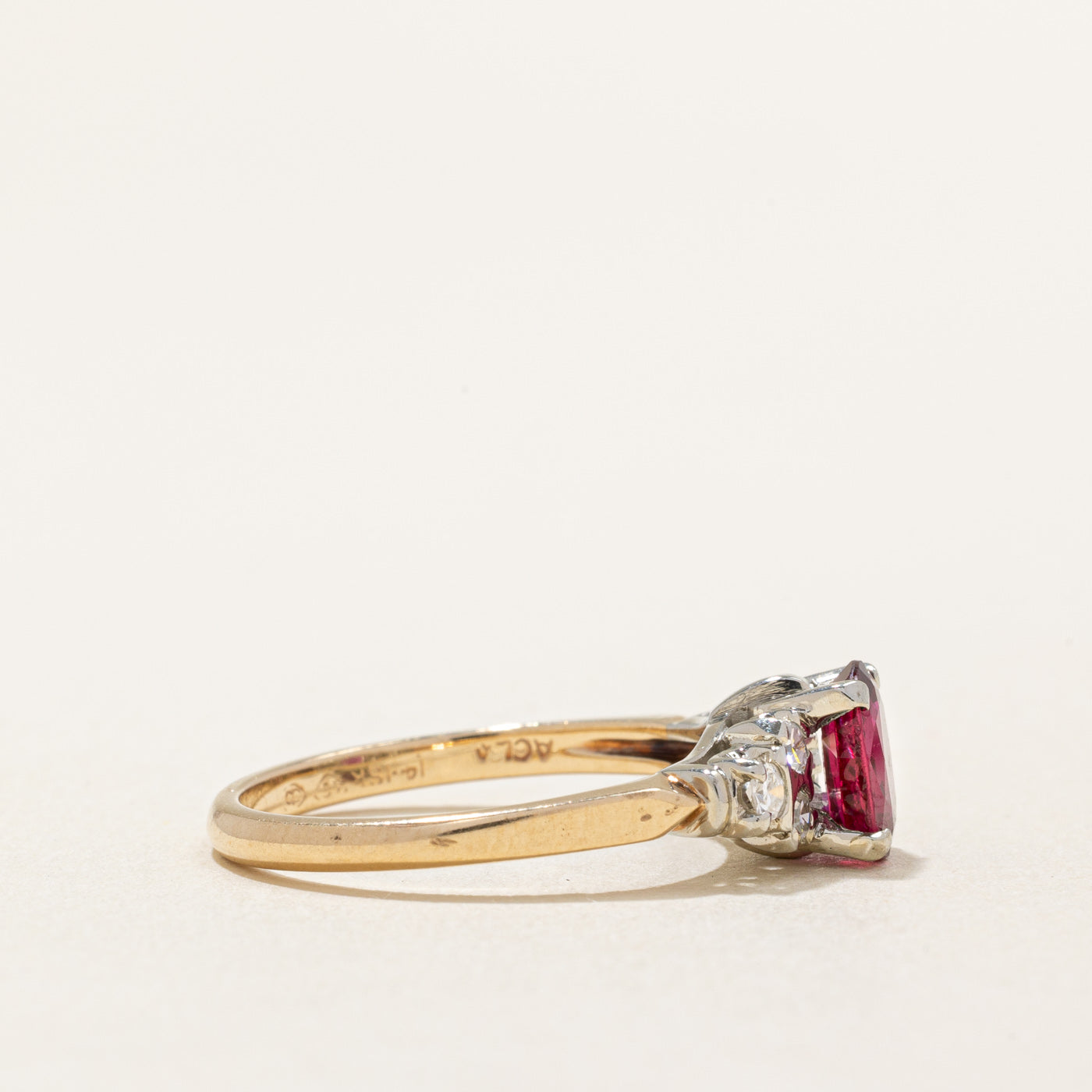 Ruby & Diamond Ring | 0.80ct, 0.18ctw | SZ 7.75 |
