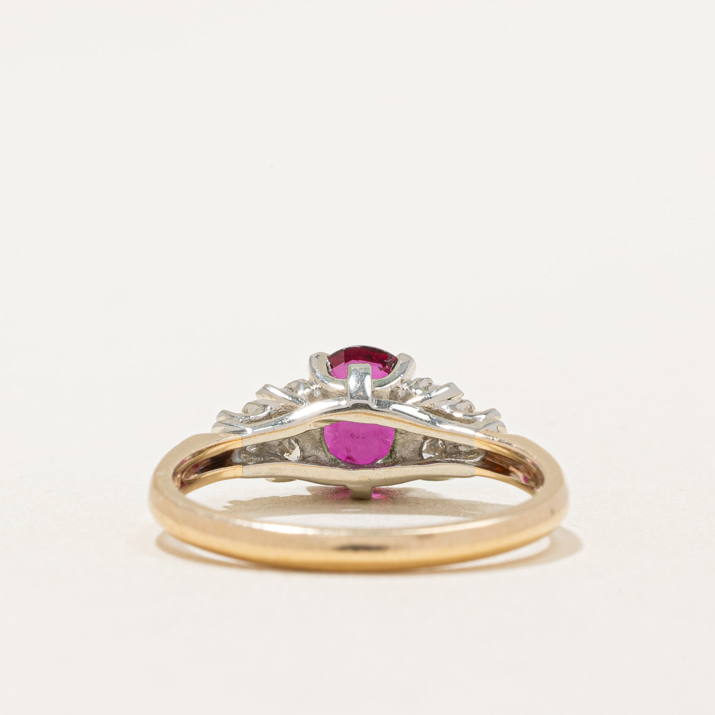 Ruby & Diamond Ring | 0.80ct, 0.18ctw | SZ 7.75 |