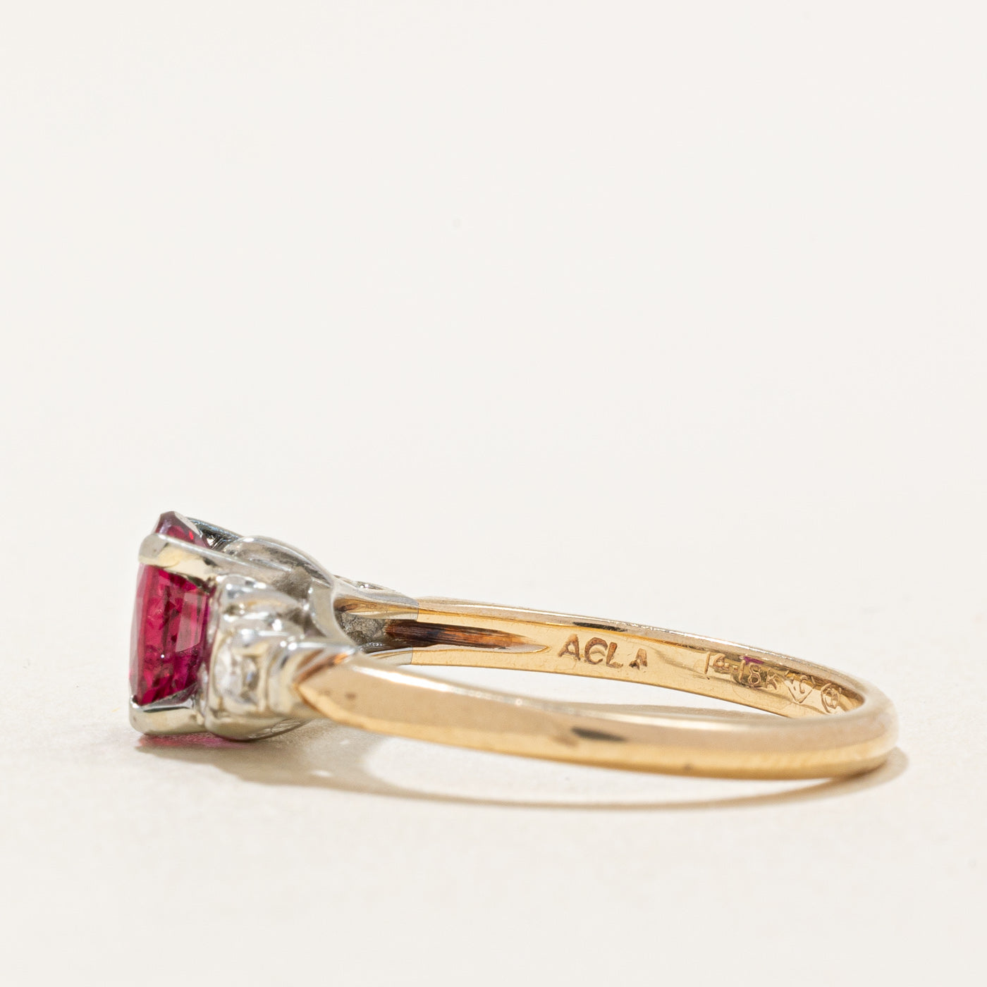Ruby & Diamond Ring | 0.80ct, 0.18ctw | SZ 7.75 |