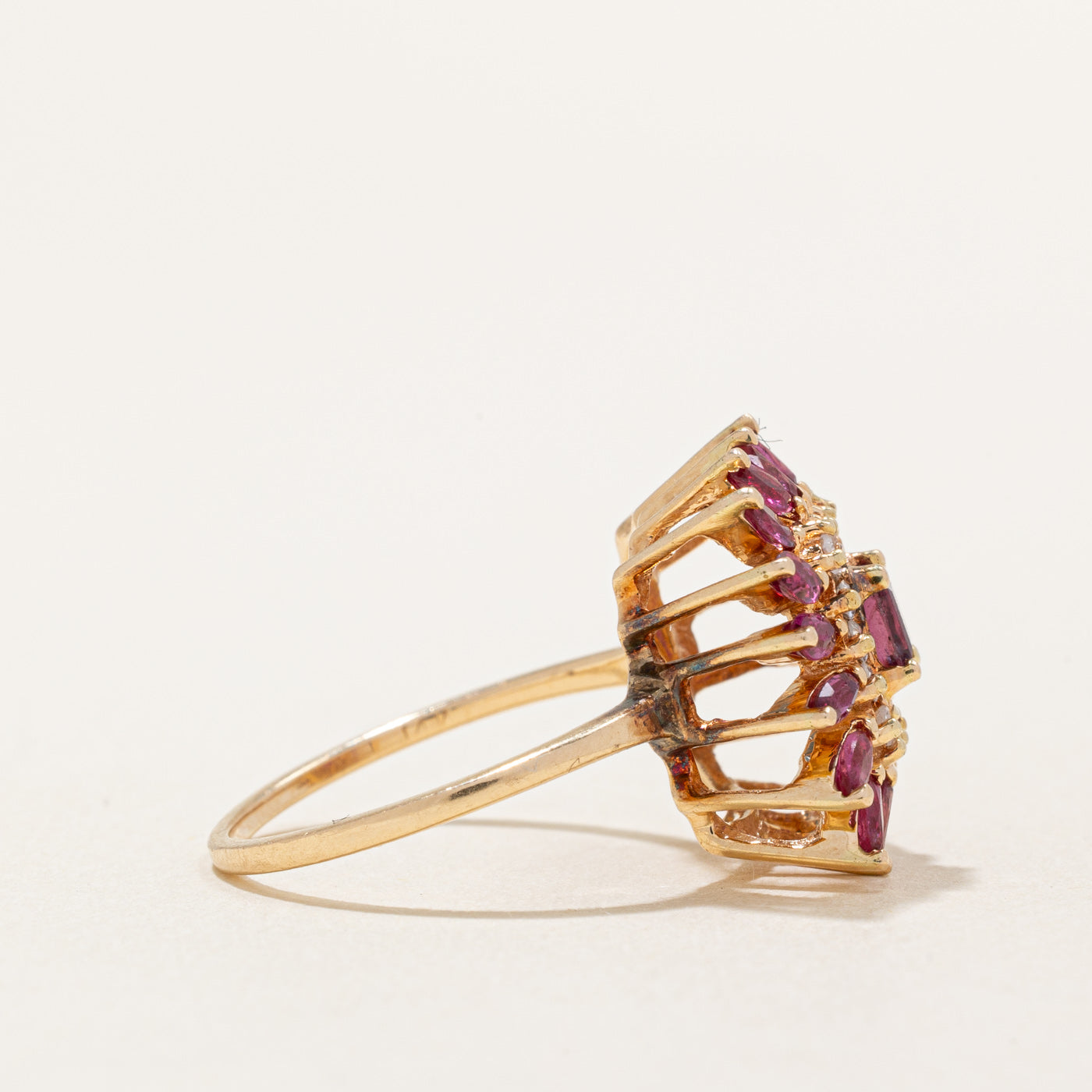 Ruby & Diamond Cocktail Ring | 1.20ctw, 0.16ctw | SZ 6.75 |