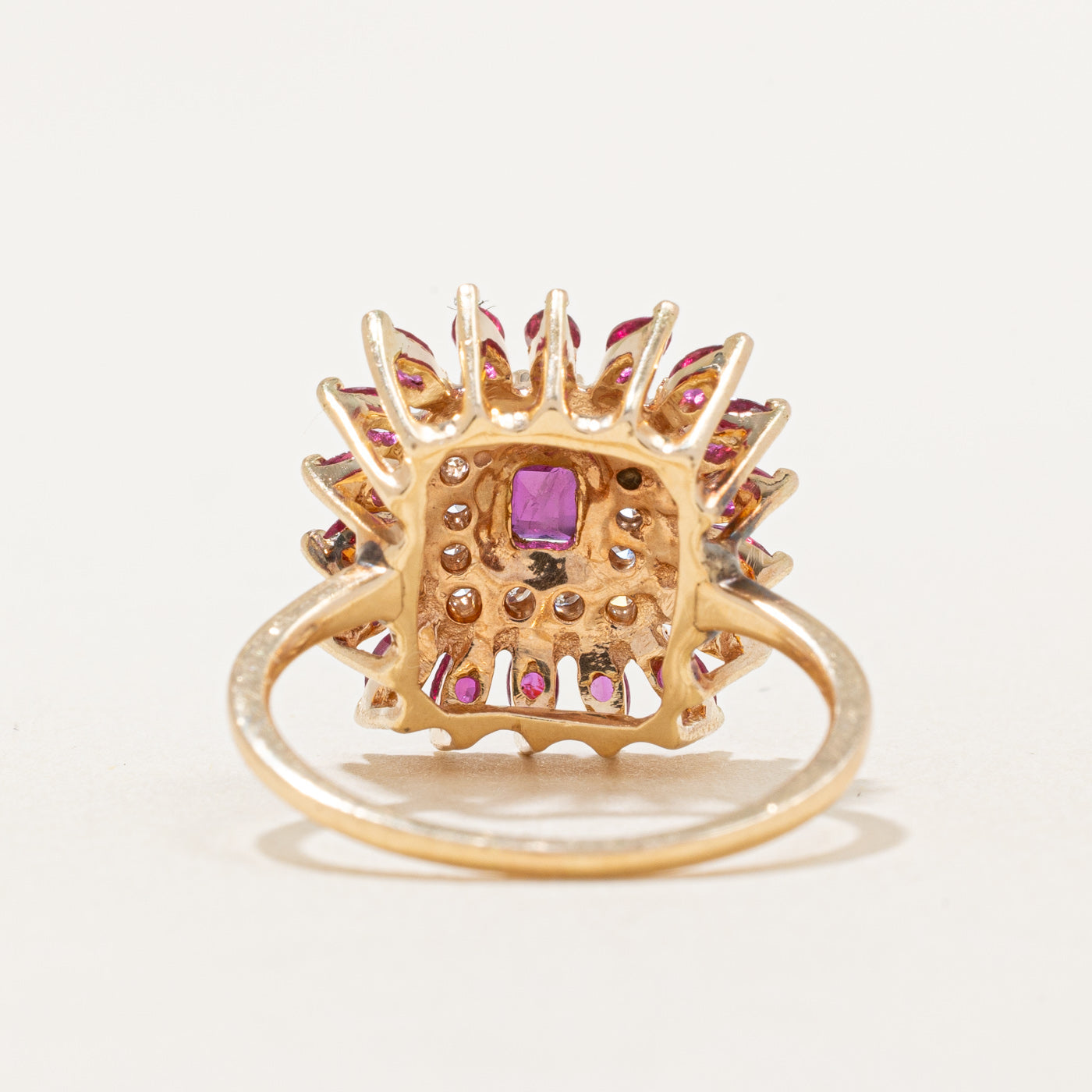 Ruby & Diamond Cocktail Ring | 1.20ctw, 0.16ctw | SZ 6.75 |