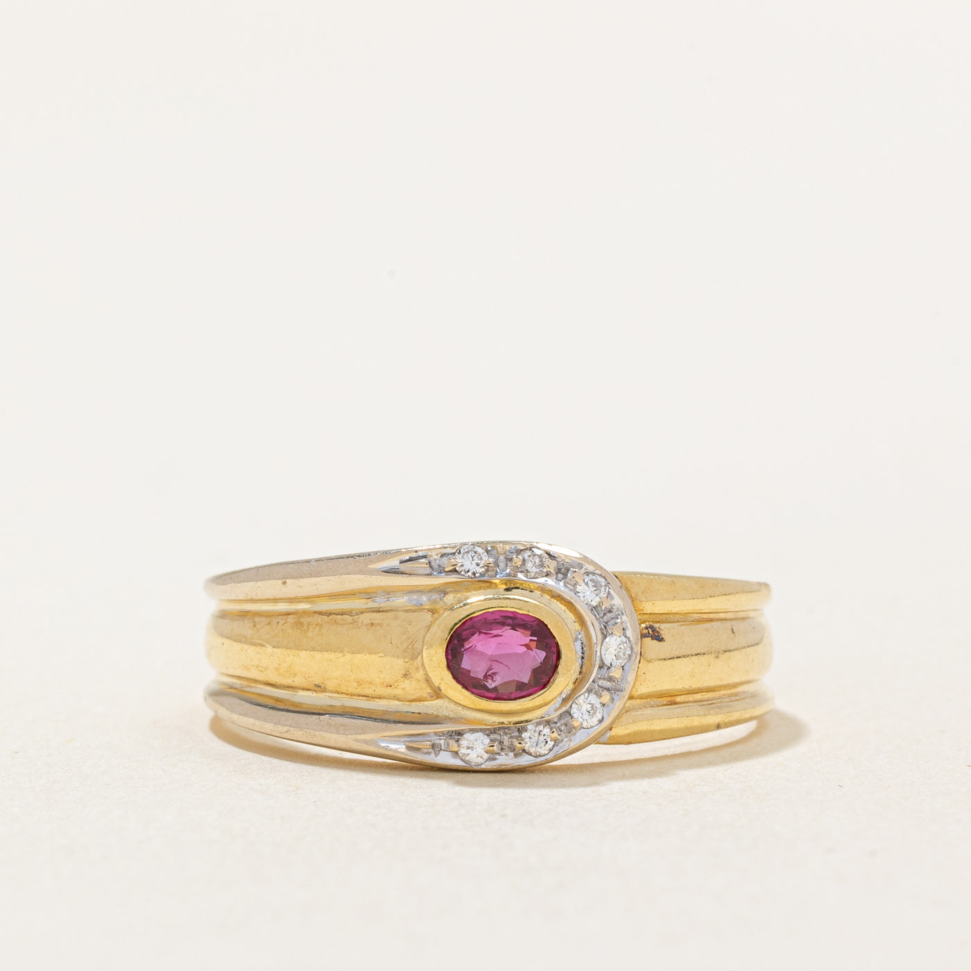 Italian Ruby & Diamond Ring | 0.40ct, 0.04ctw | SZ 7.25 |