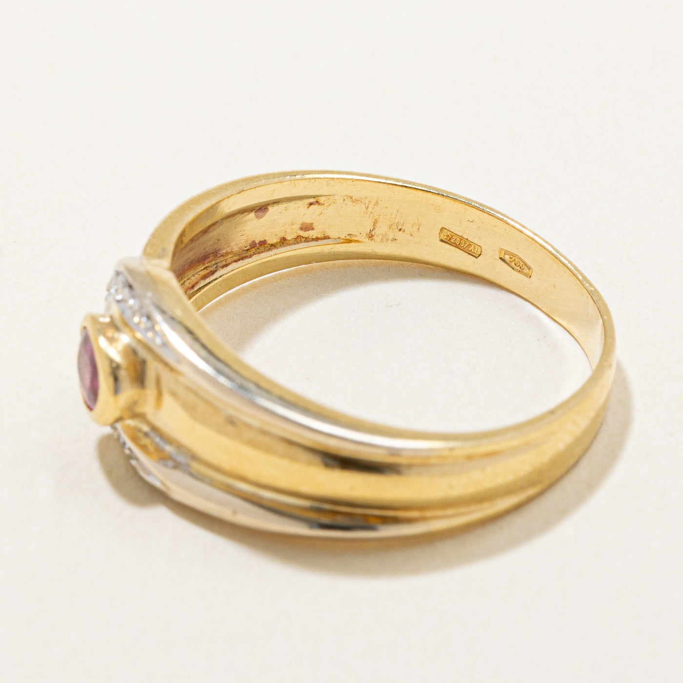 Italian Ruby & Diamond Ring | 0.40ct, 0.04ctw | SZ 7.25 |