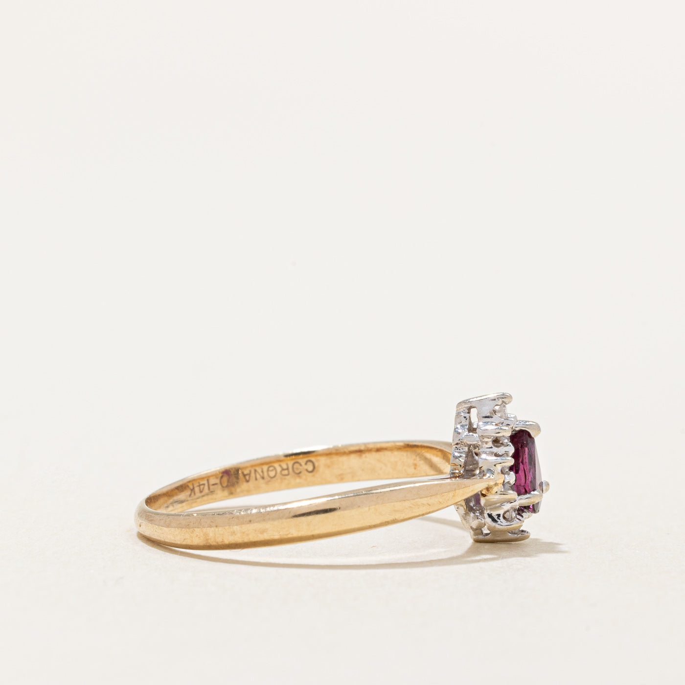 Ruby & Diamond Halo Ring | 0.18ct, 0.05ctw | SZ 7.5 |