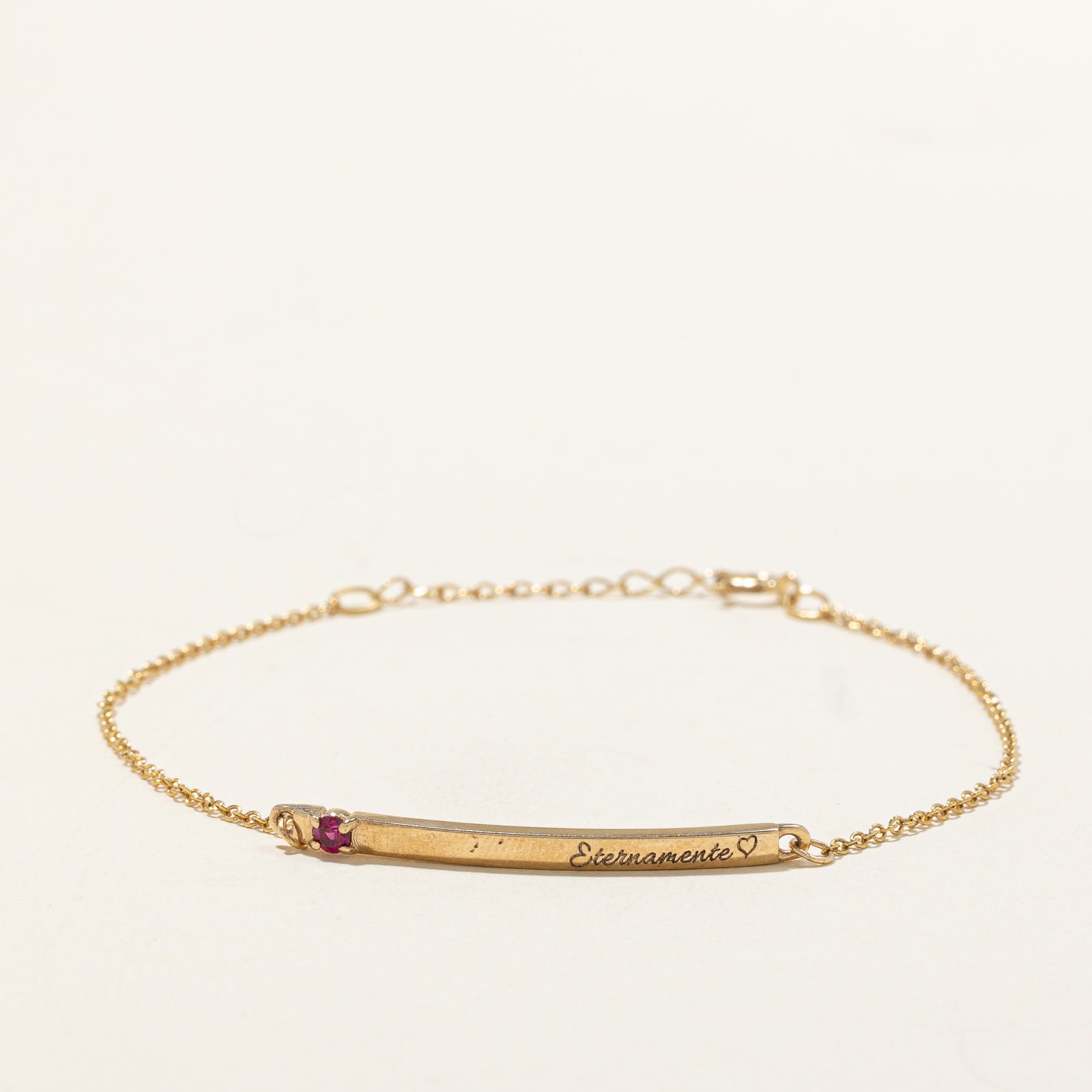 'Eternamente' Synthetic Ruby Bracelet | 0.07ct | 7.5"