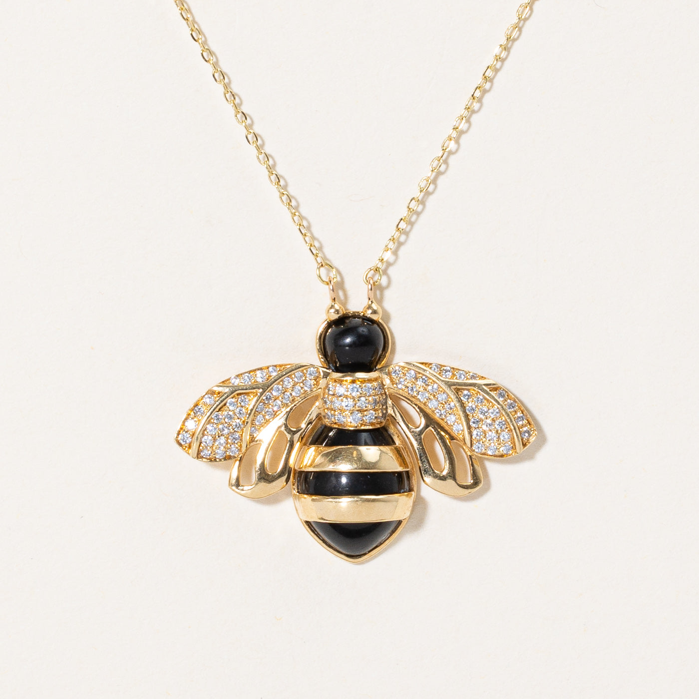 Diamond Bee Pendant & Necklace | 0.30ctw | 16" |