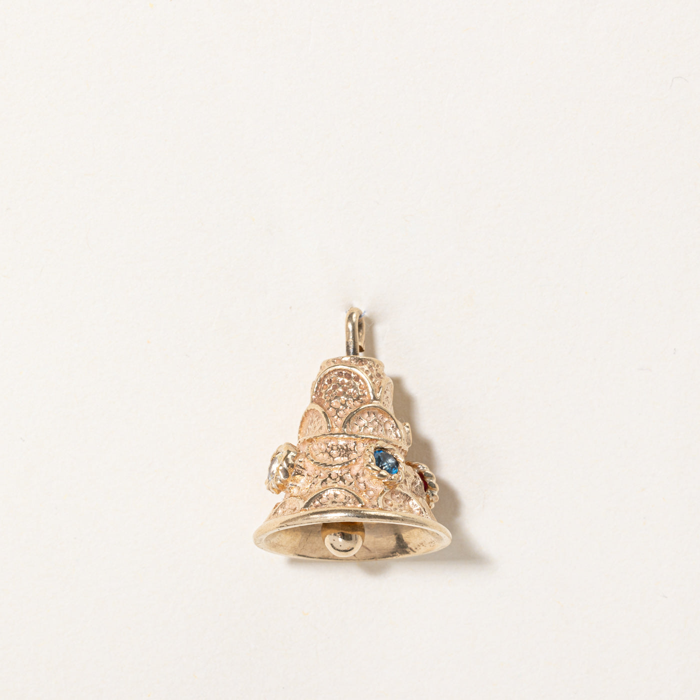 Multi Colour Synthetic Sapphire & Spinel Bell Pendant | 0.30ctw |