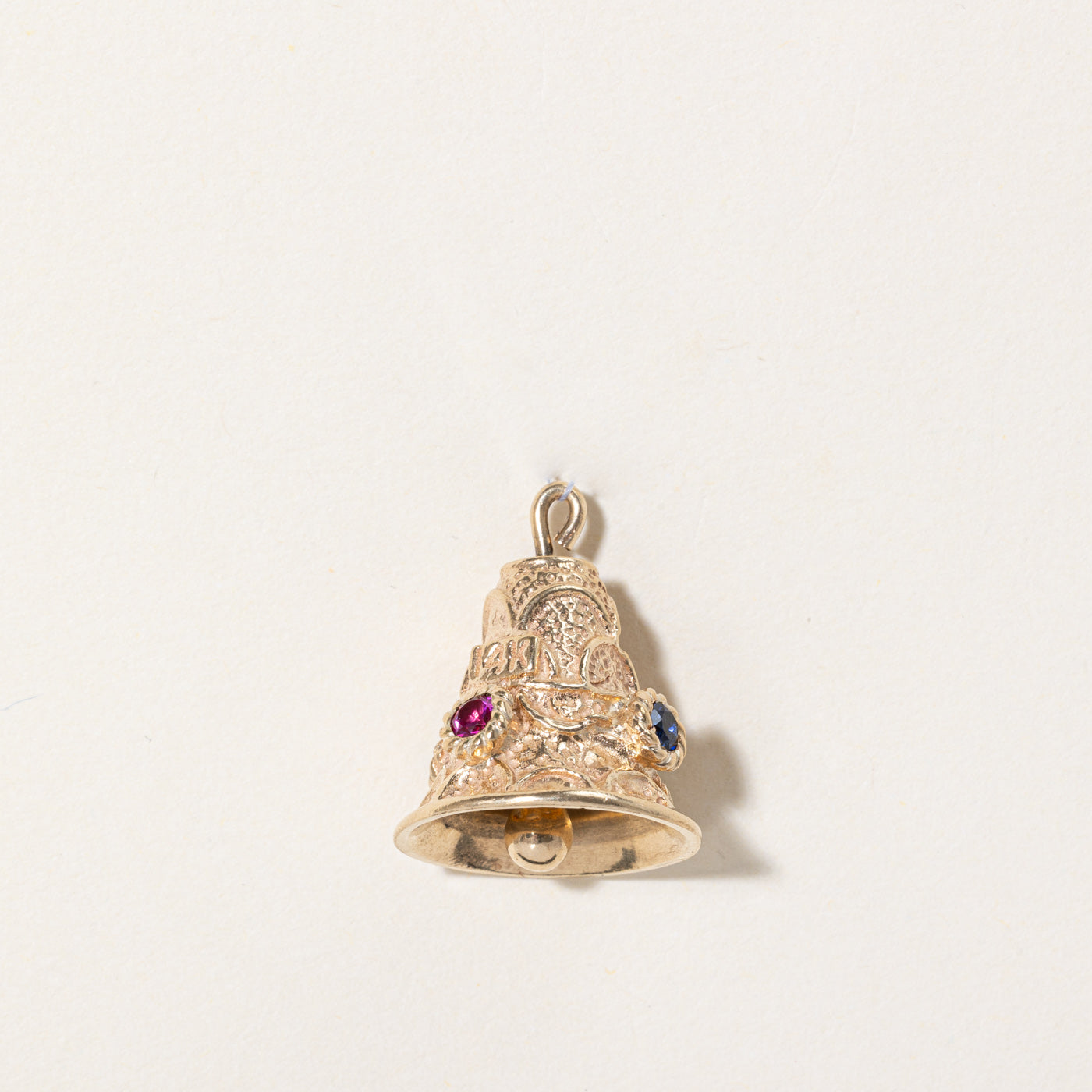 Multi Colour Synthetic Sapphire & Spinel Bell Pendant | 0.30ctw |