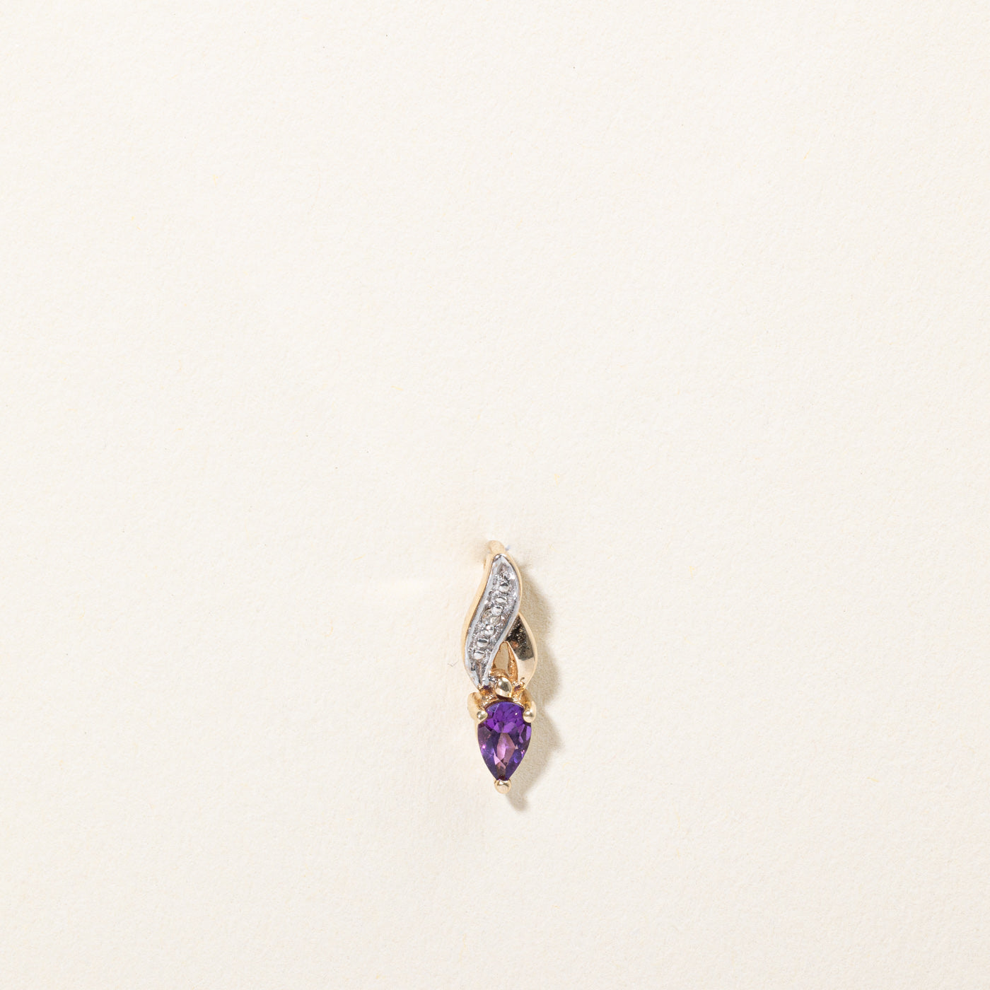 Amethyst & Diamond Pendant | 0.16ct, 0.01ct |