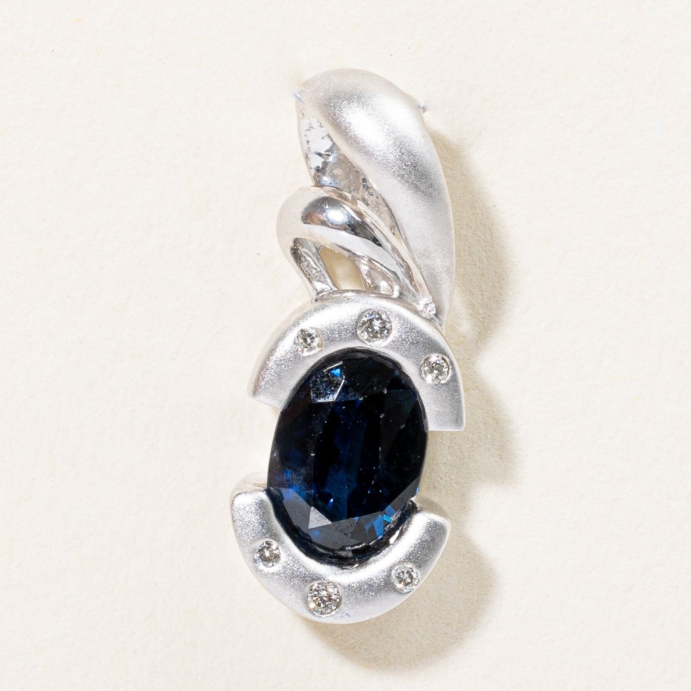 Sapphire & Diamond Pendant | 1.20ct, 0.03ctw |