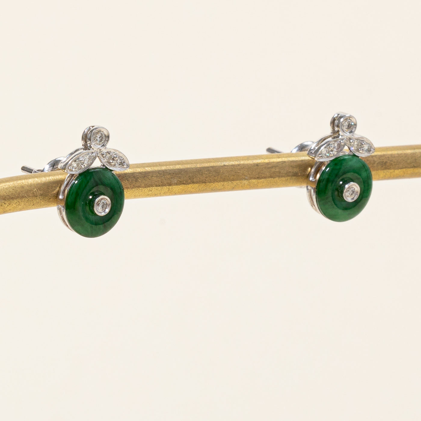 Jadeite & Diamond Earrings | 2.00ctw, 0.12ctw |