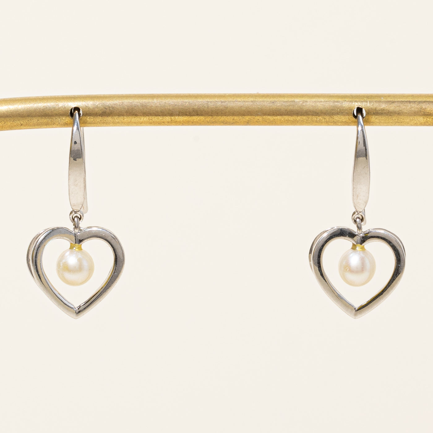 Boucles d'oreilles en forme de cœur en perles de culture | 1,20 ct |