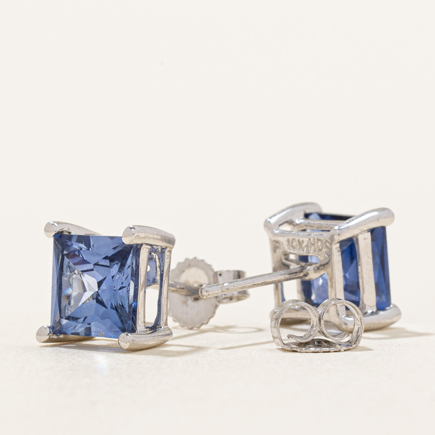 Boucles d'oreilles en saphir synthétique | 3,00 ct |