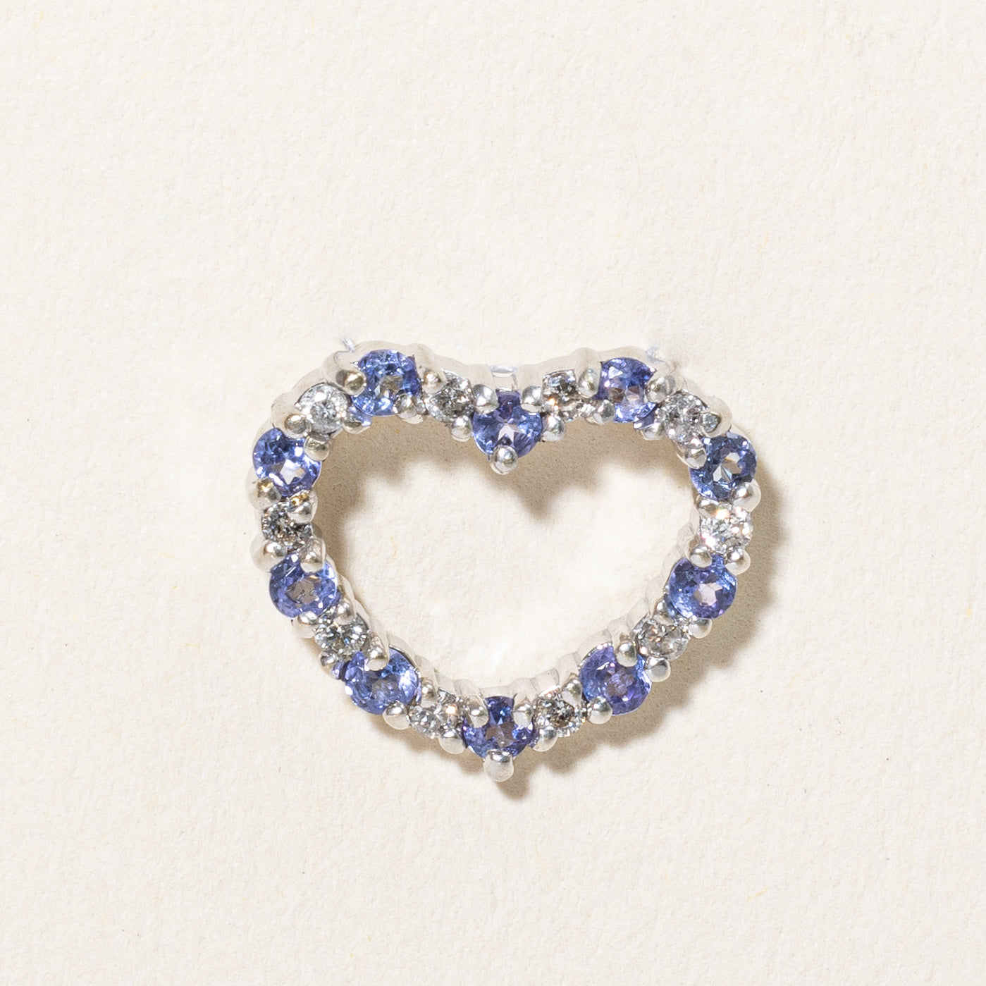Tanzanite & Diamond Heart Pendant | 0.27ctw, 0.10ctw |