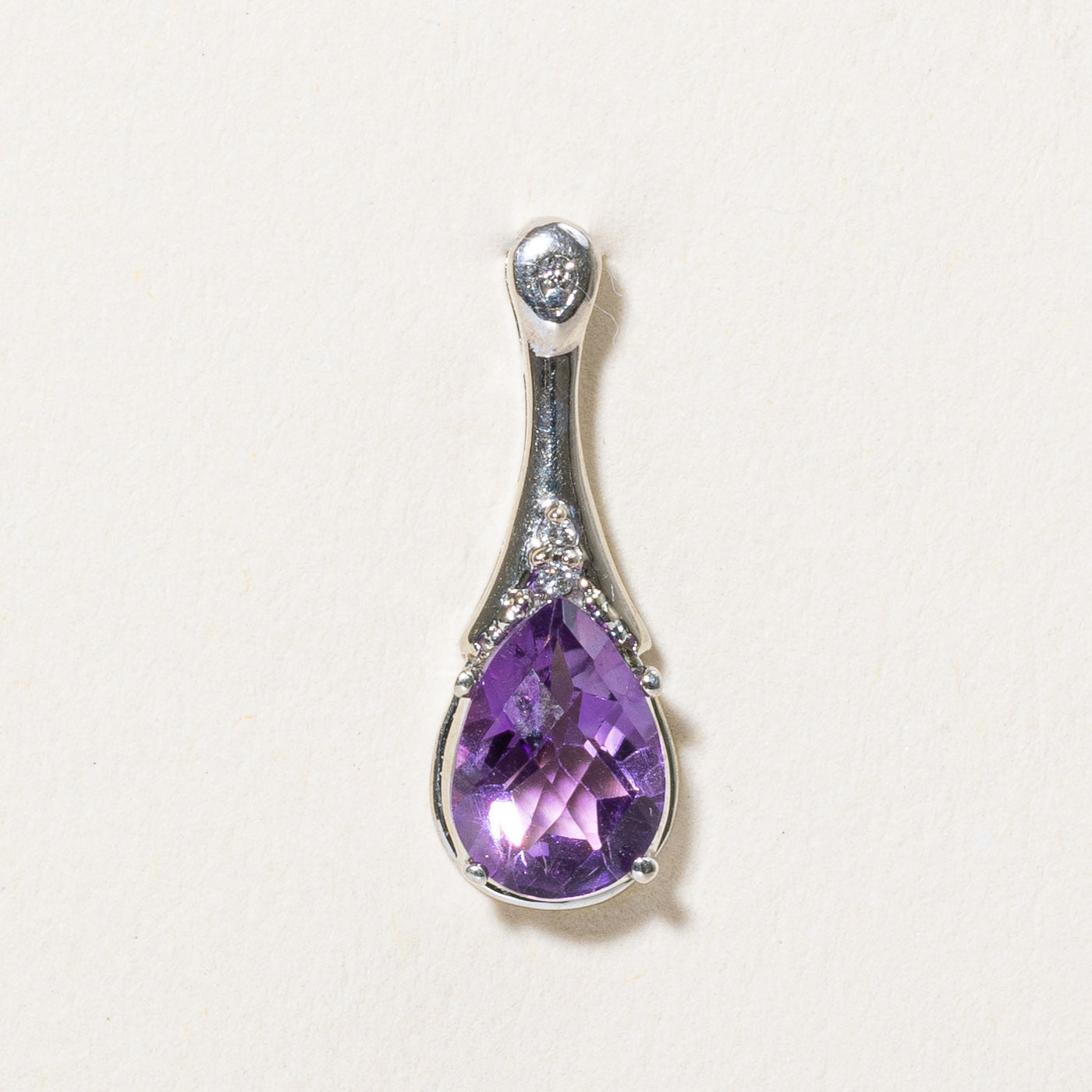Amethyst & Diamond Pendant | 1.00ct, 0.02ctw |