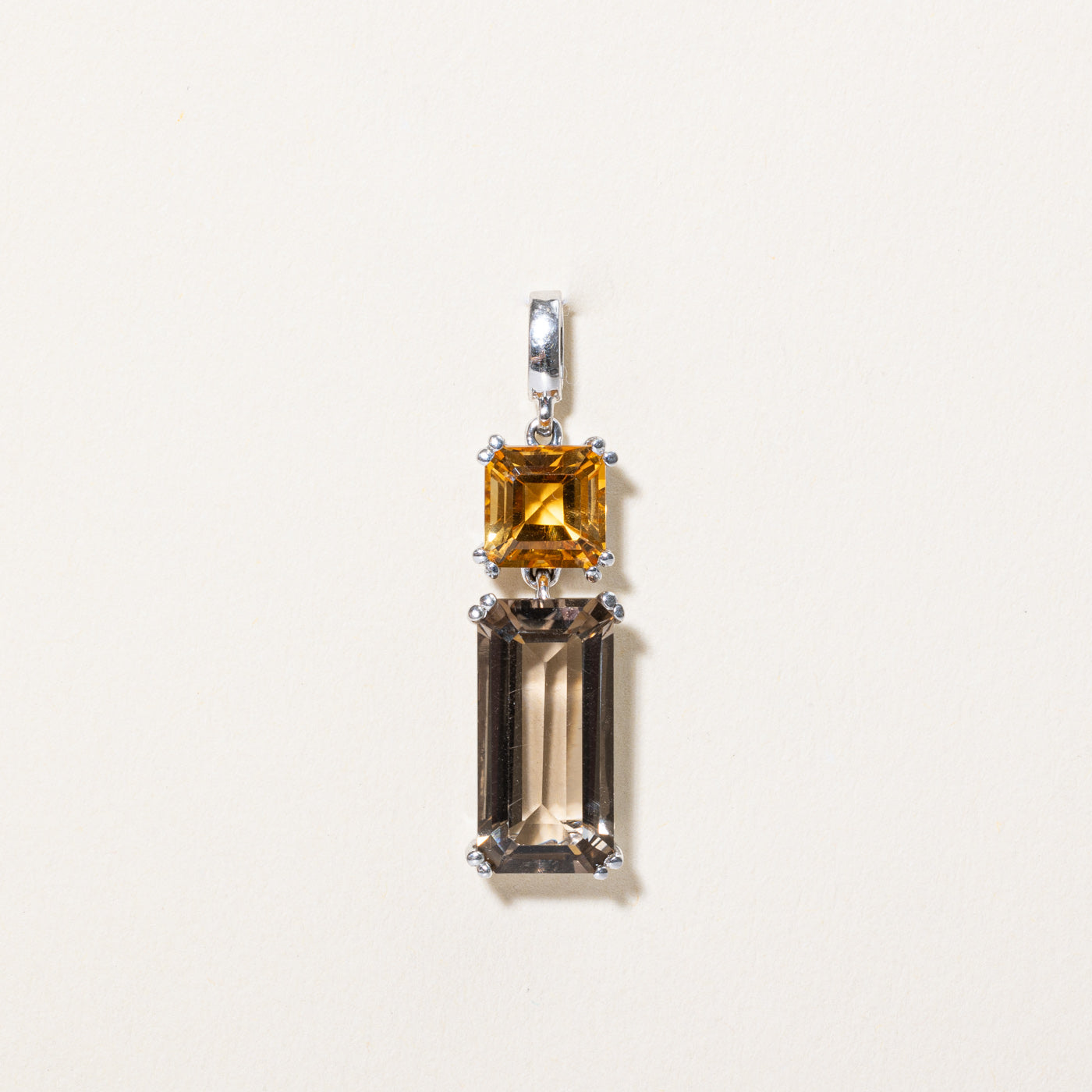 Smoky Quartz & Citrine Pendant | 4.75ct, 1.55ct |