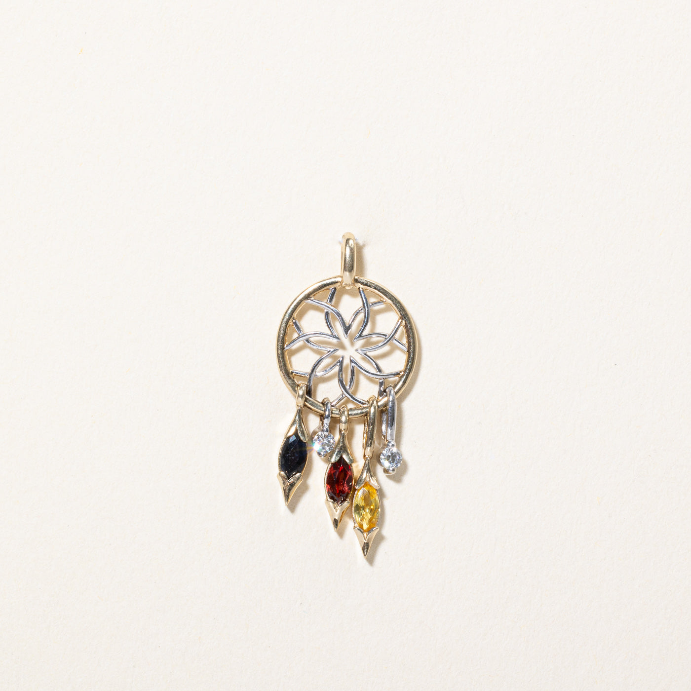 Multi Gemstone Dream Catcher Pendant | 0.39ctw |