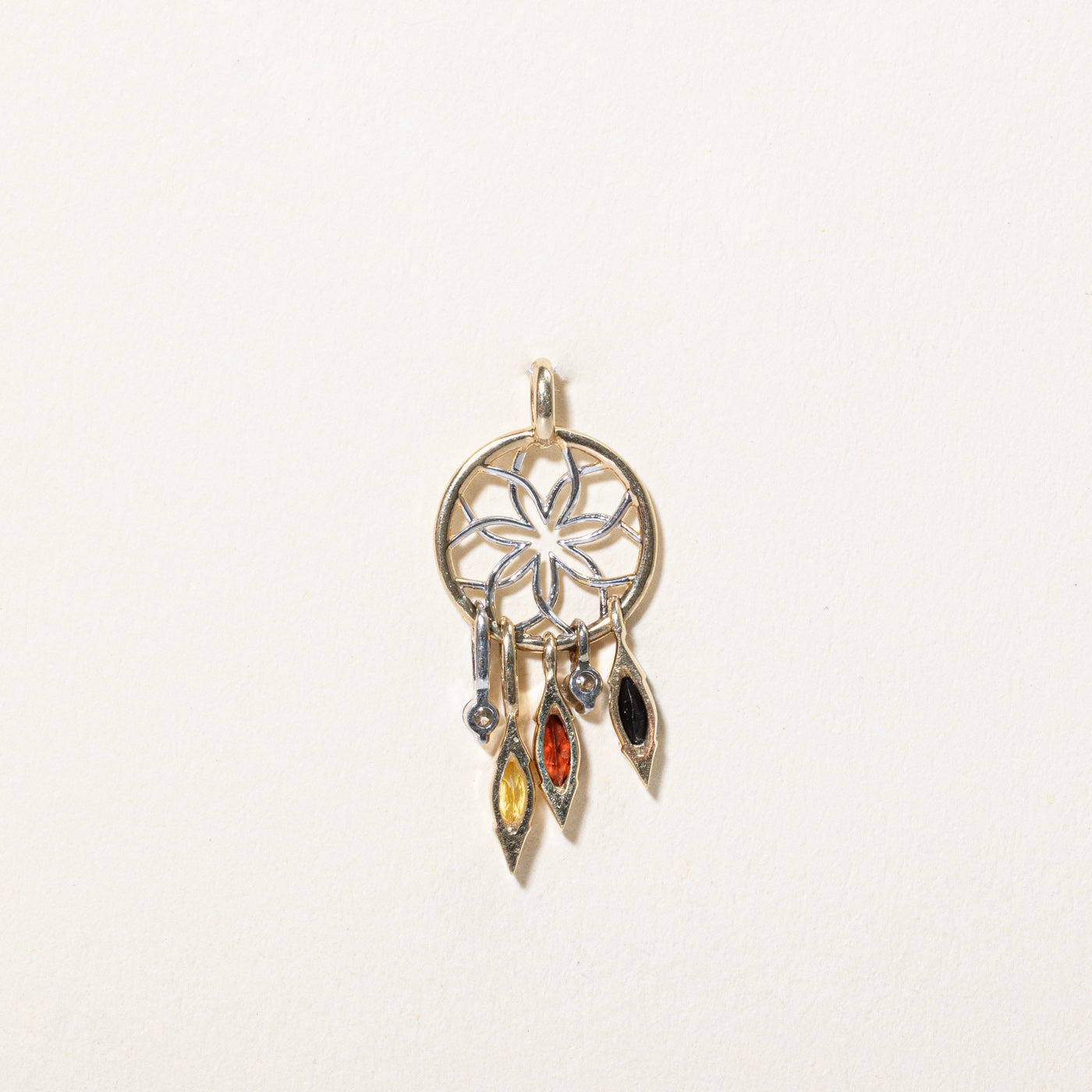 Multi Gemstone Dream Catcher Pendant | 0.39ctw |