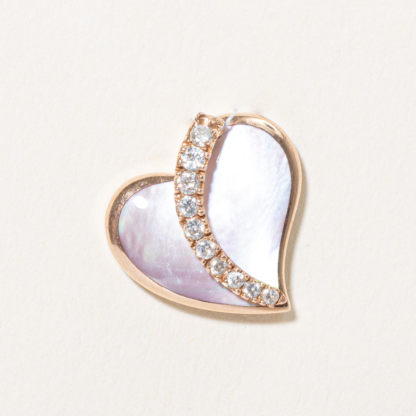 Mother of Pearl & Diamond Heart Pendant | 1.60ct, 0.11ctw |