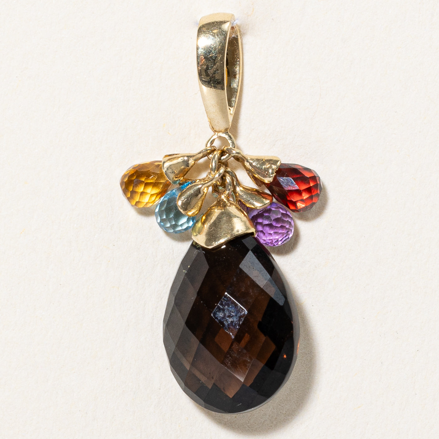 Multi Gemstone Drop Pendant | 7.65ctw |