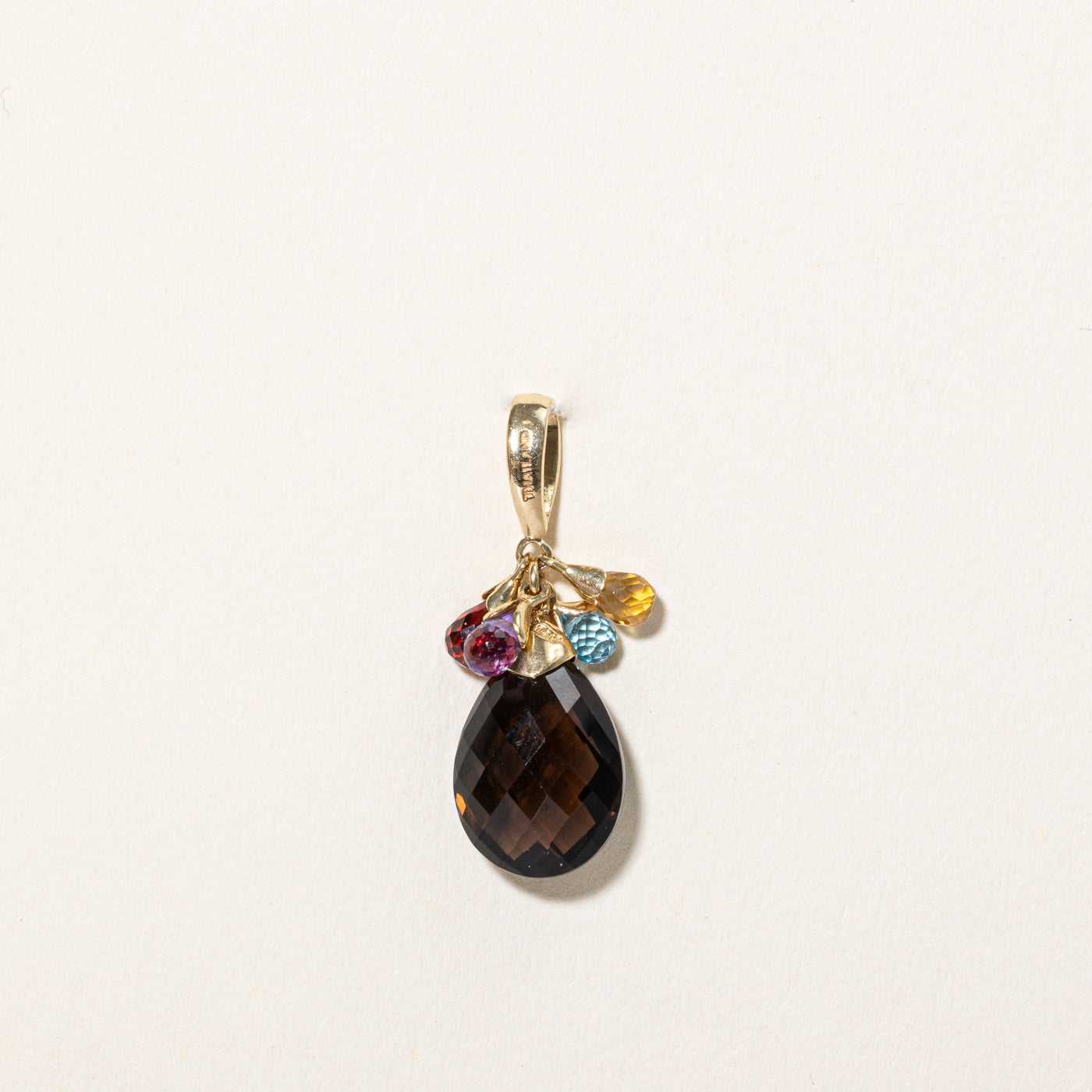 Multi Gemstone Drop Pendant | 7.65ctw |