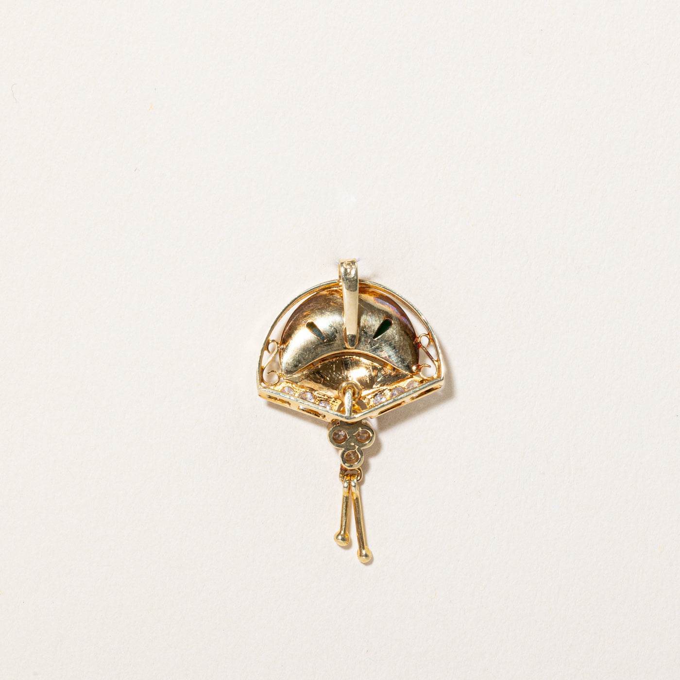 Jadeite & Diamond Art Deco Style Pendant | 1.20ct, 0.15ctw |