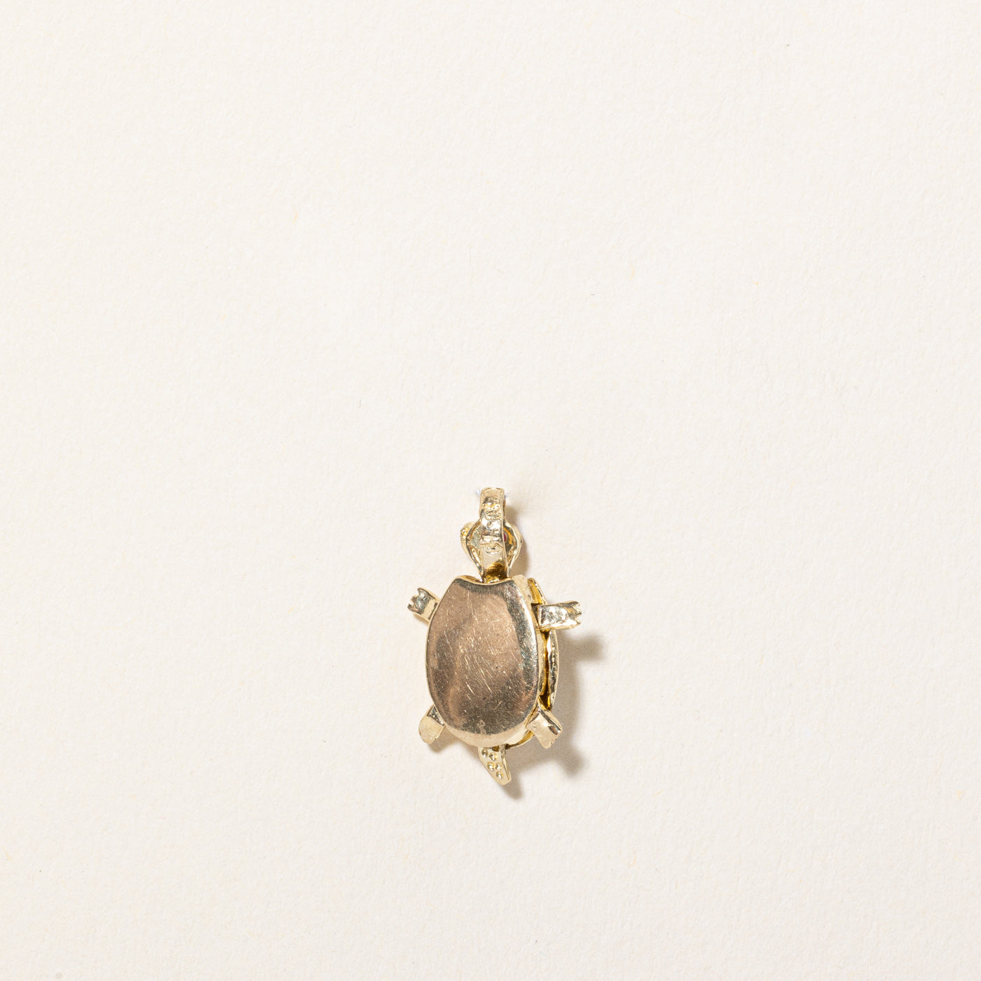 Synthetic Ruby Turtle Pendant | 0.06ctw |