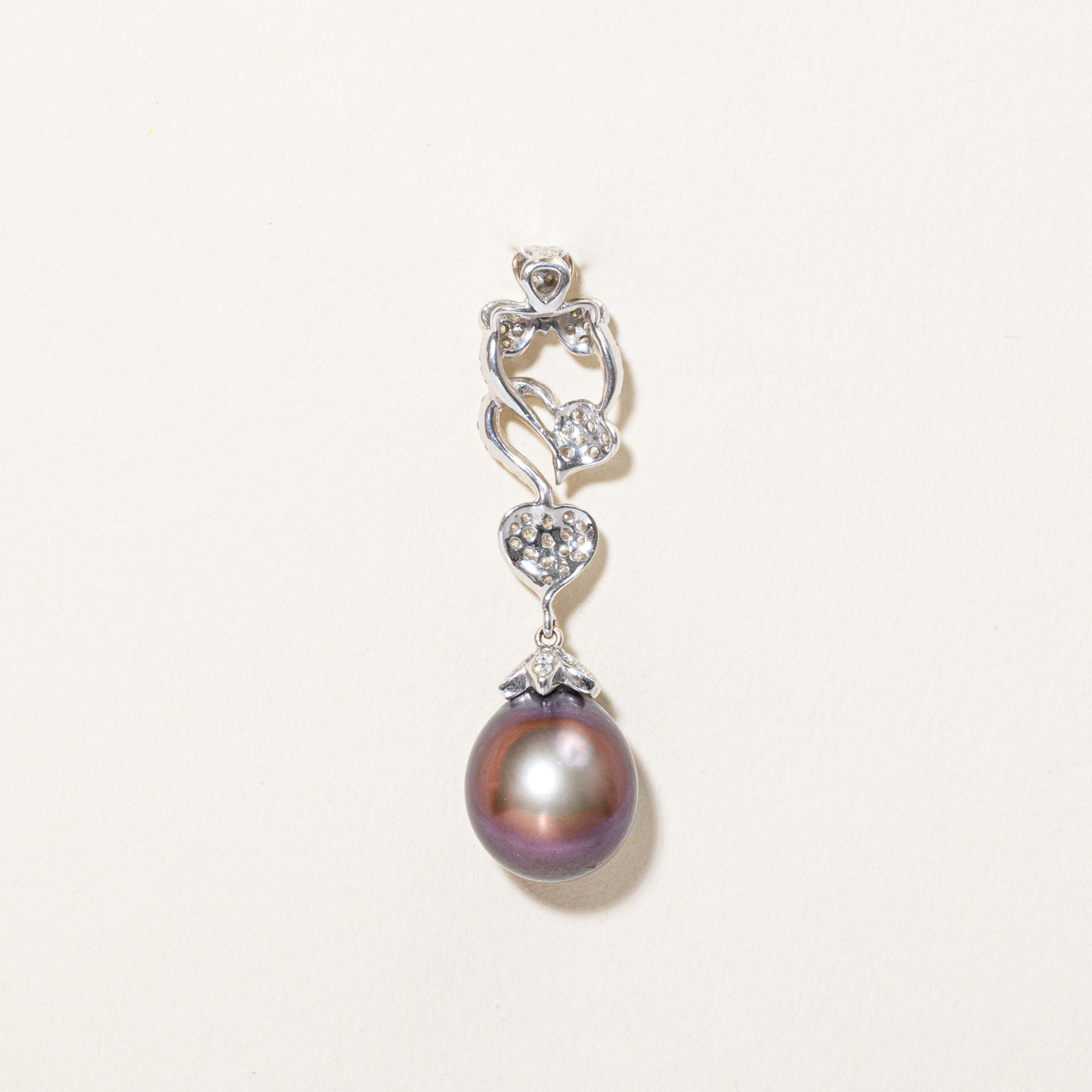 Pearl & Diamond Drop Pendant | 0.35ctw |