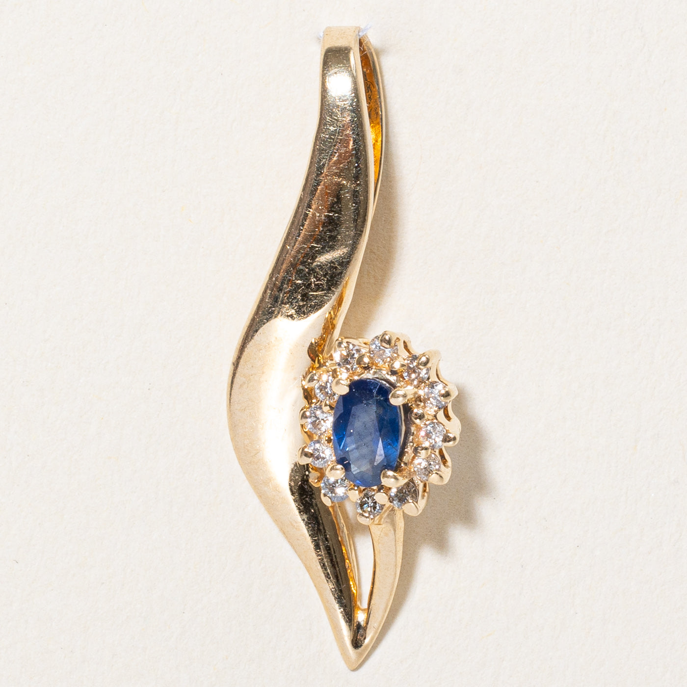 Sapphire & Diamond Pendant | 0.25ct, 0.12ctw |
