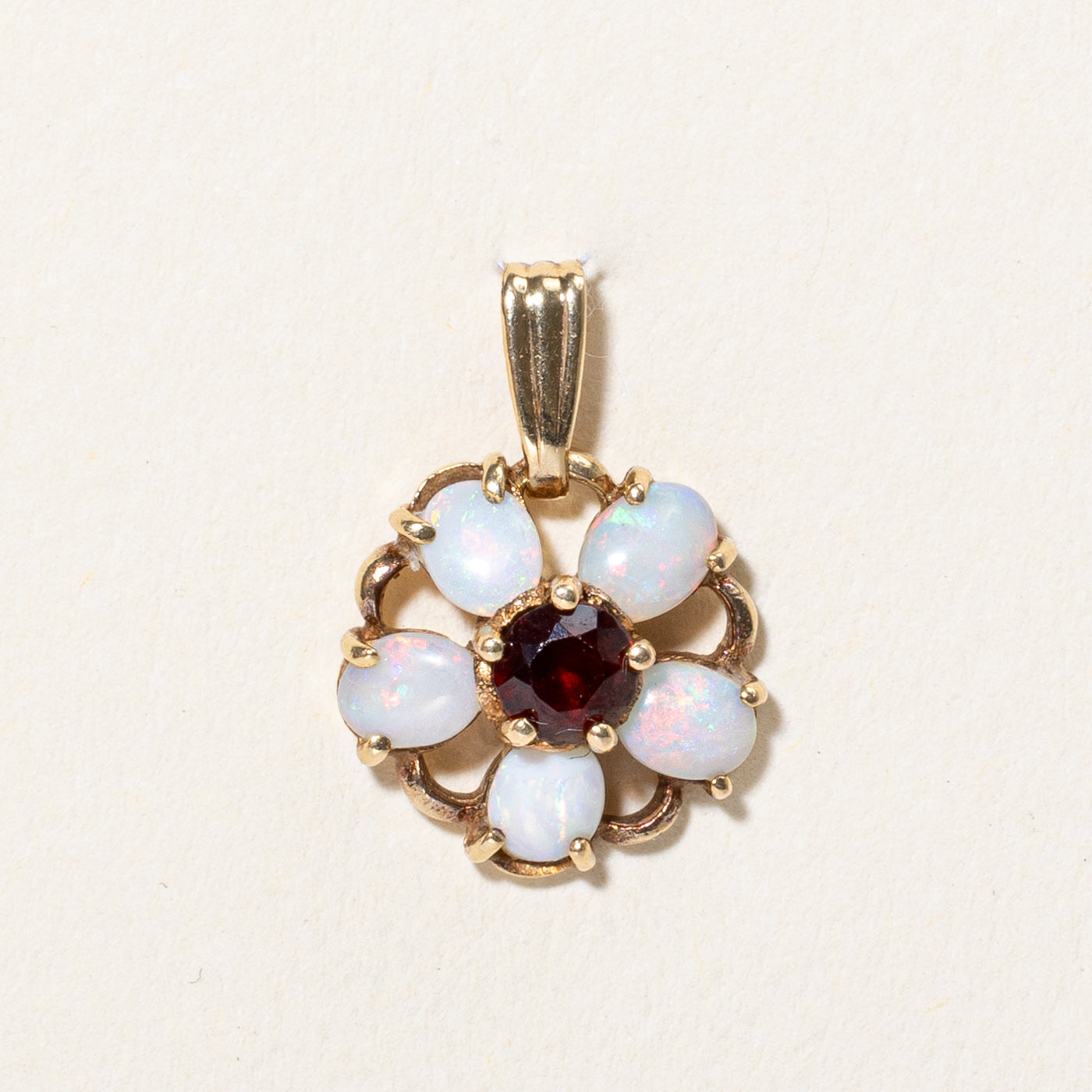 Opal & Garnet Pendant | 0.50ctw, 0.25ct |