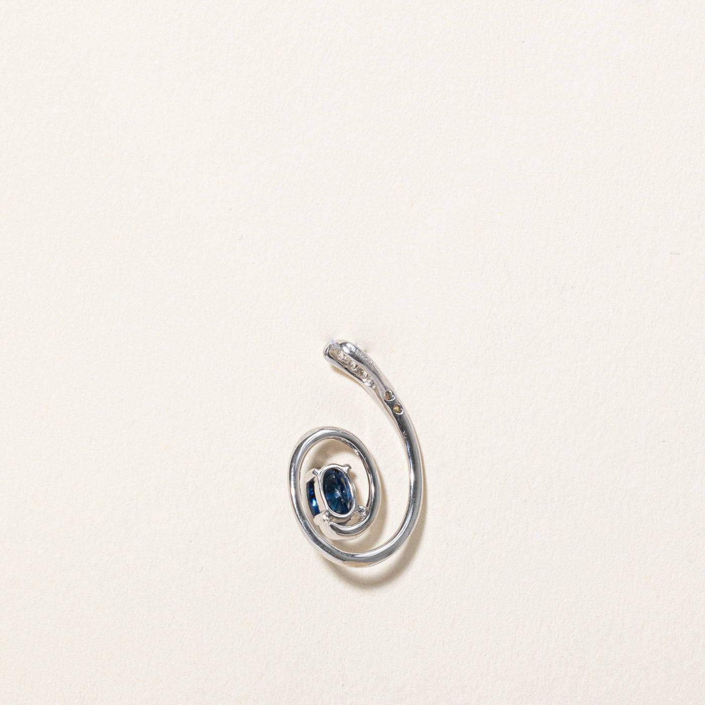 Sapphire & Diamond Spiral Pendant | 0.55ct, 0.03ctw |
