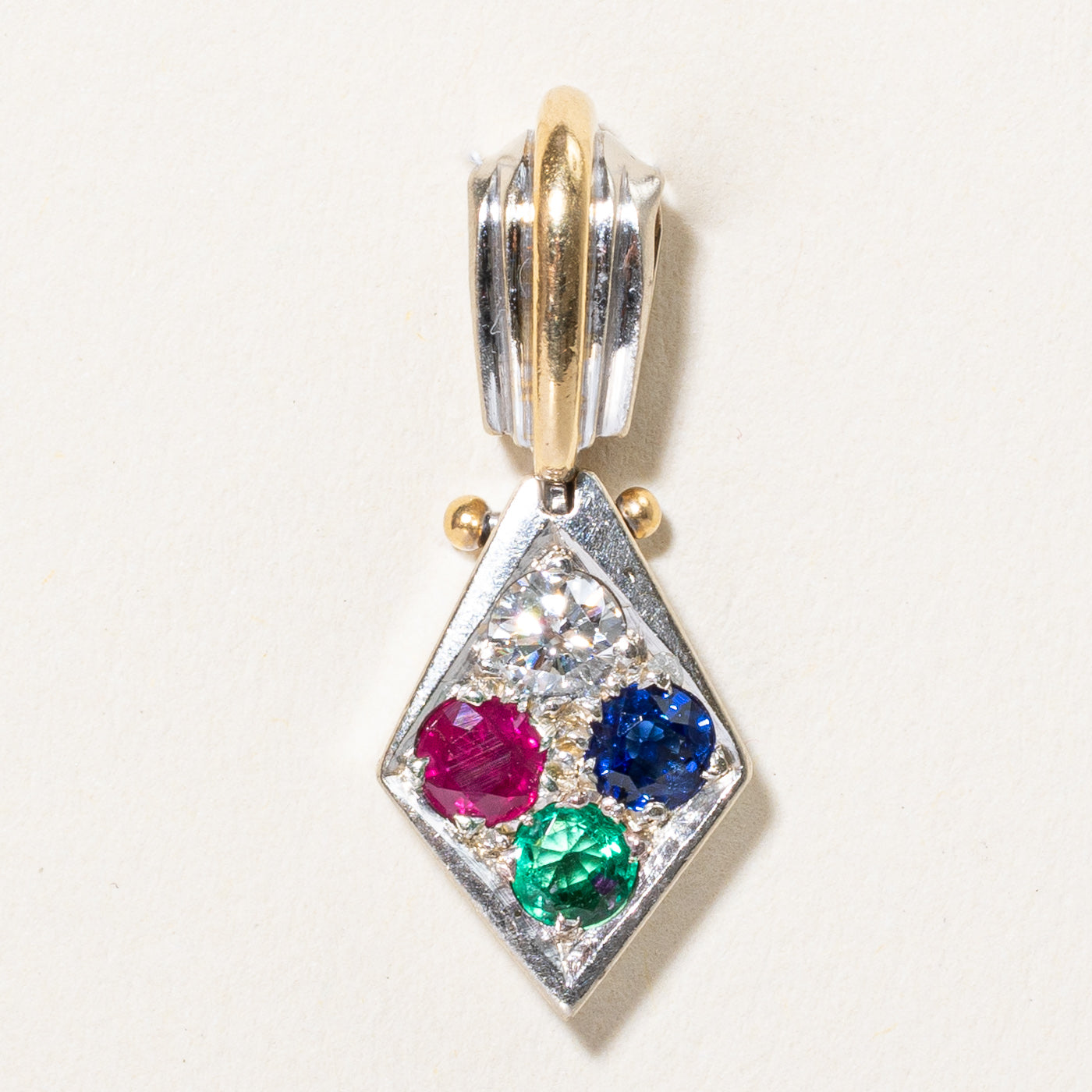 Pave Set Multi Gemstone Pendant | 0.77ctw |