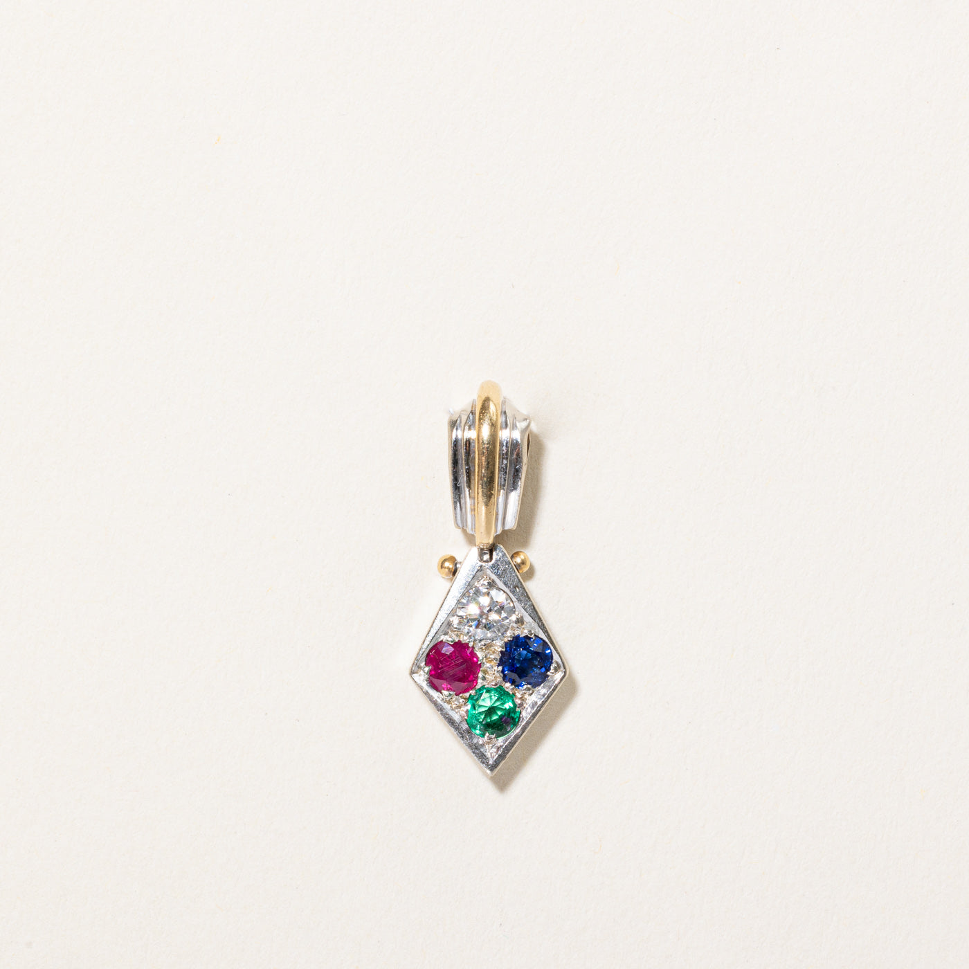 Pave Set Multi Gemstone Pendant | 0.77ctw |