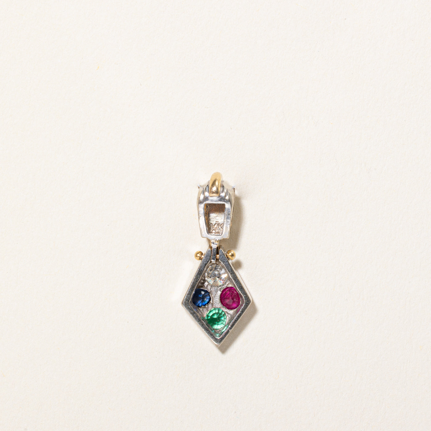 Pave Set Multi Gemstone Pendant | 0.77ctw |