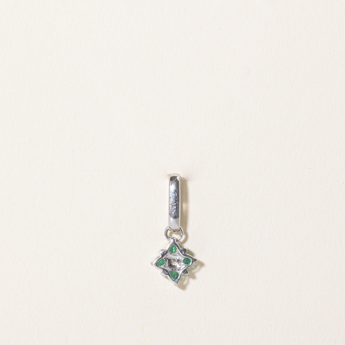 Emerald & Diamond Pendant | 0.12ctw, 0.03ctw |