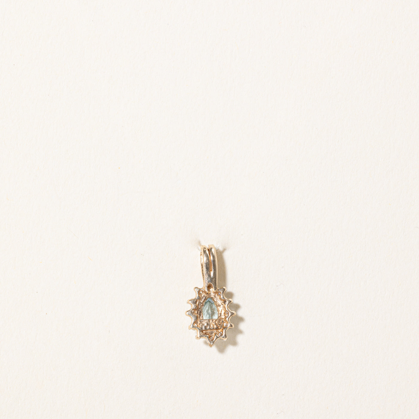 Blue Topaz & Diamond Pendant | 0.20ct, 0.09ctw |