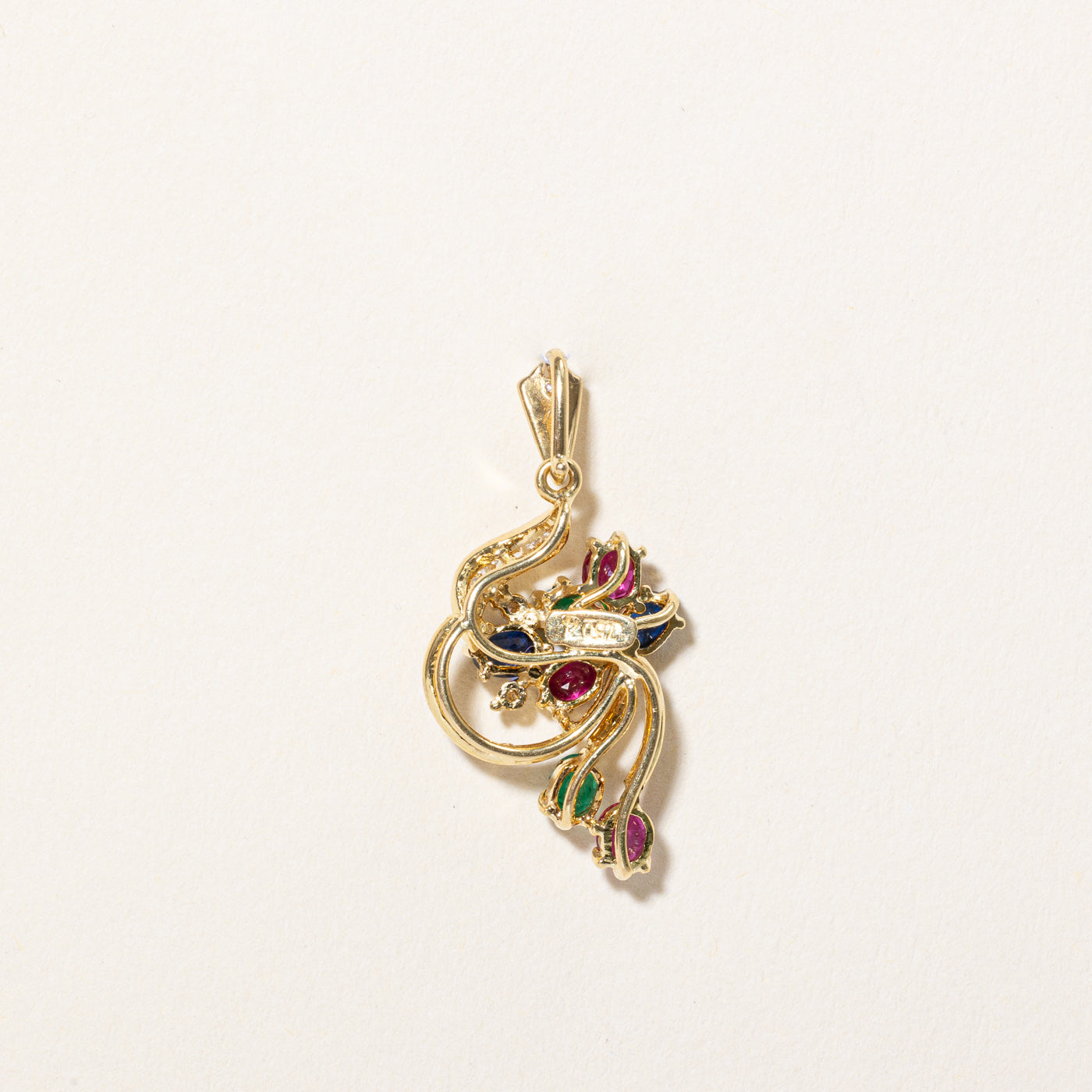 Ornate Multi Gemstones Pendant | 1.24ctw |