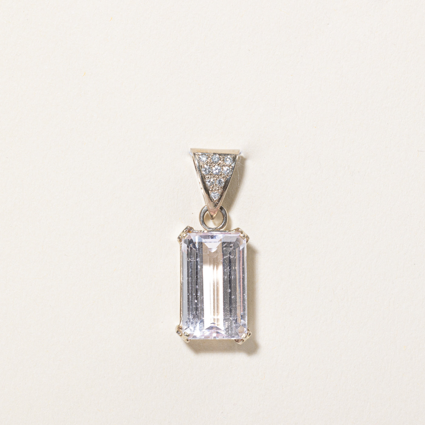 Kunzite & Diamond Pendant | 7.00ct, 0.09ctw |