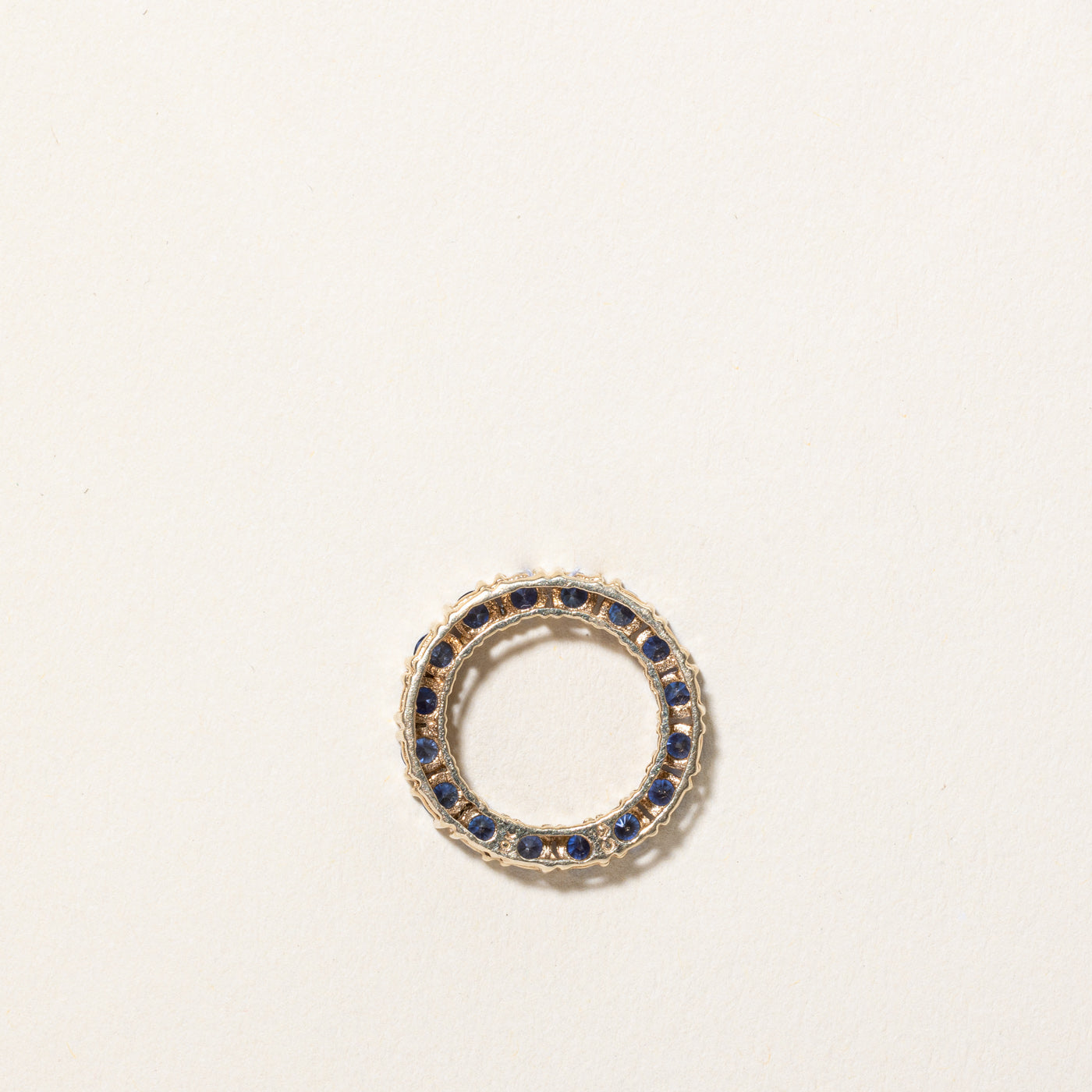 Synthetic Sapphire Circle Pendant | 1.44ctw |