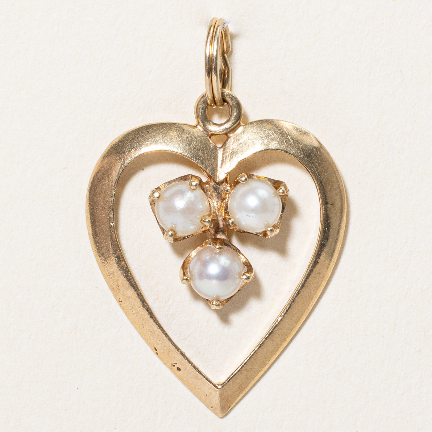 Cream Pearl Heart Pendant