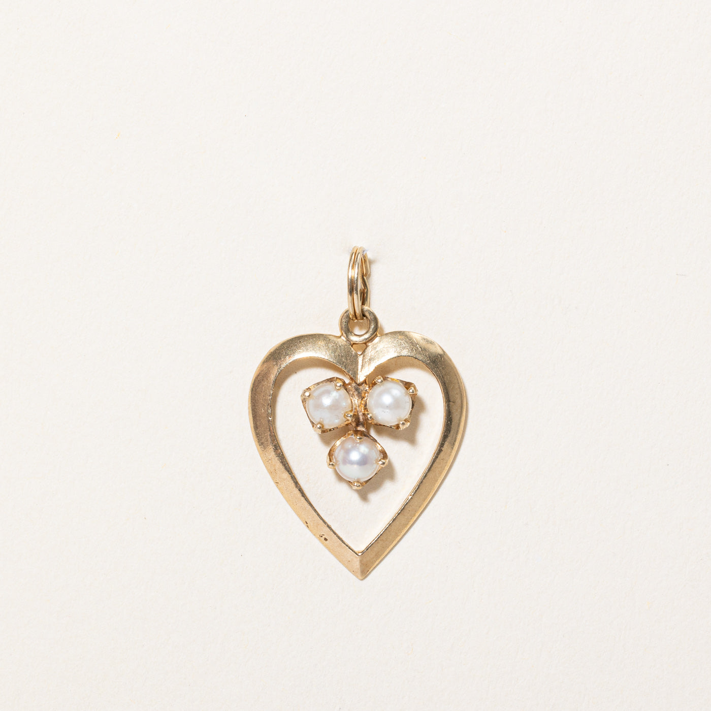 Cream Pearl Heart Pendant