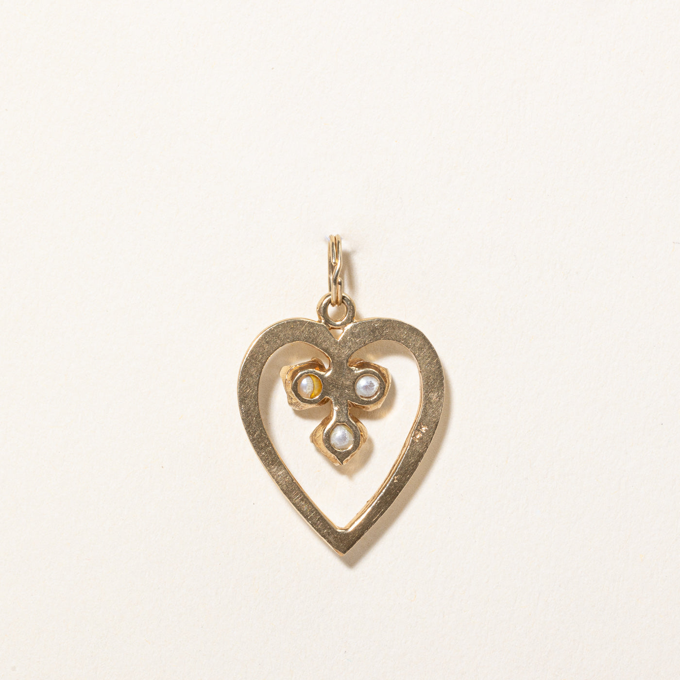 Cream Pearl Heart Pendant