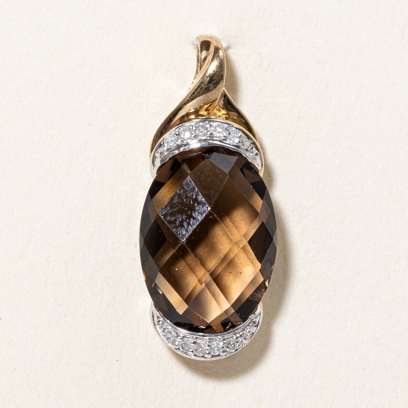 Smoky Quartz & Diamond Pendant | 4.70ct, 0.04ctw |