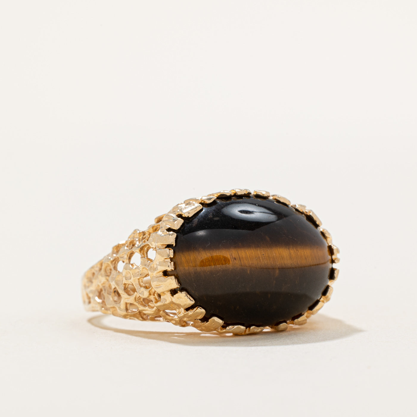 Tiger's Eye Cocktail Ring | 8.30ct | SZ 10.5 |