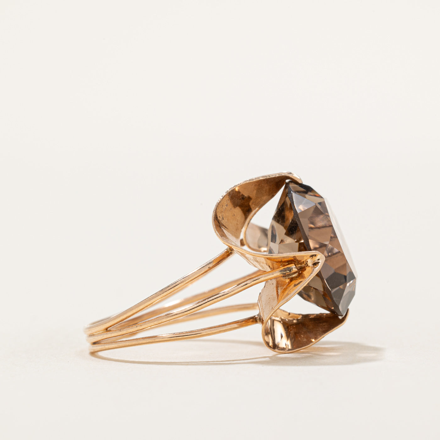 Smoky Quartz Cocktail Ring | 7.15ct | SZ 6.25 |