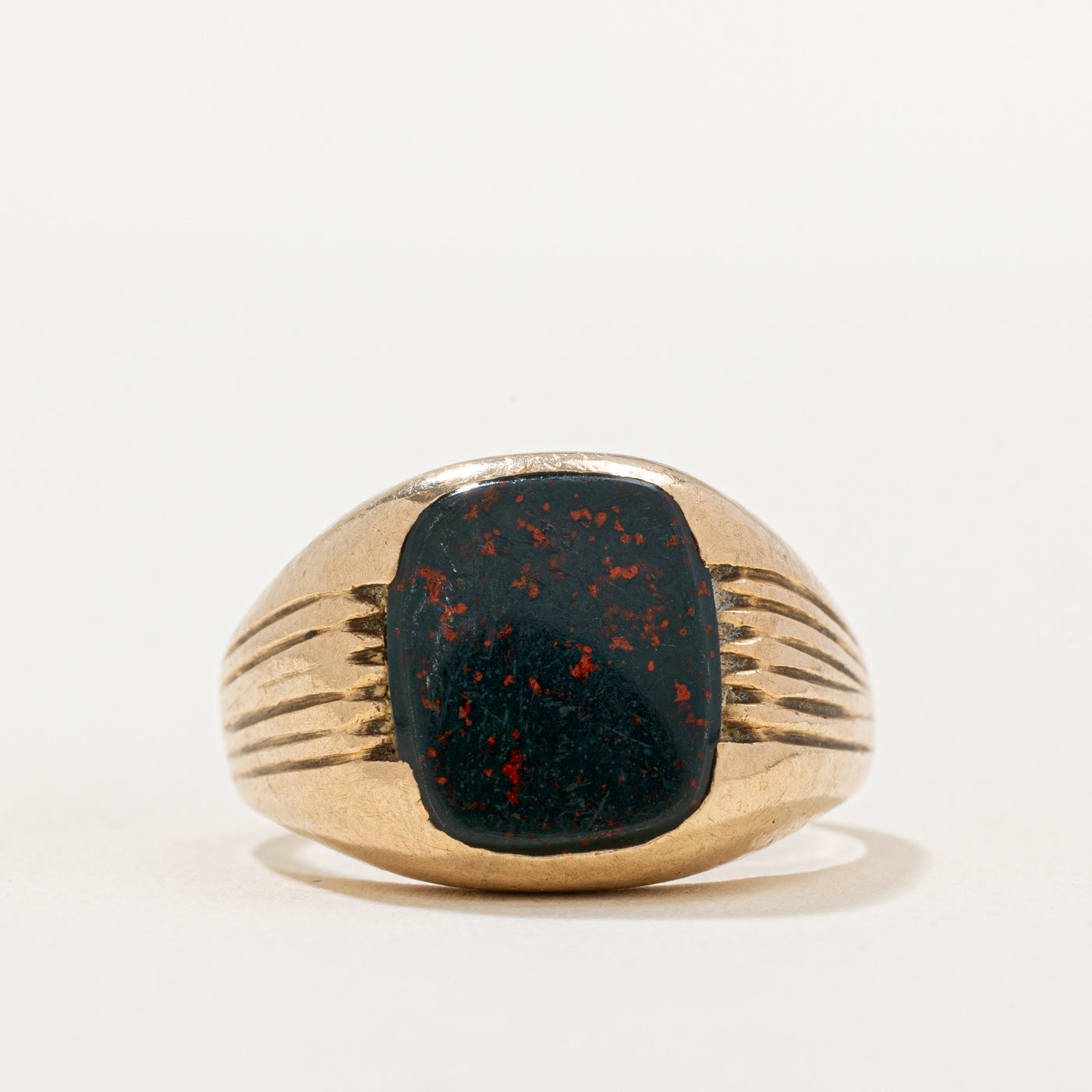 Bloodstone Signet Ring | 2.25ct | SZ 8.25 |