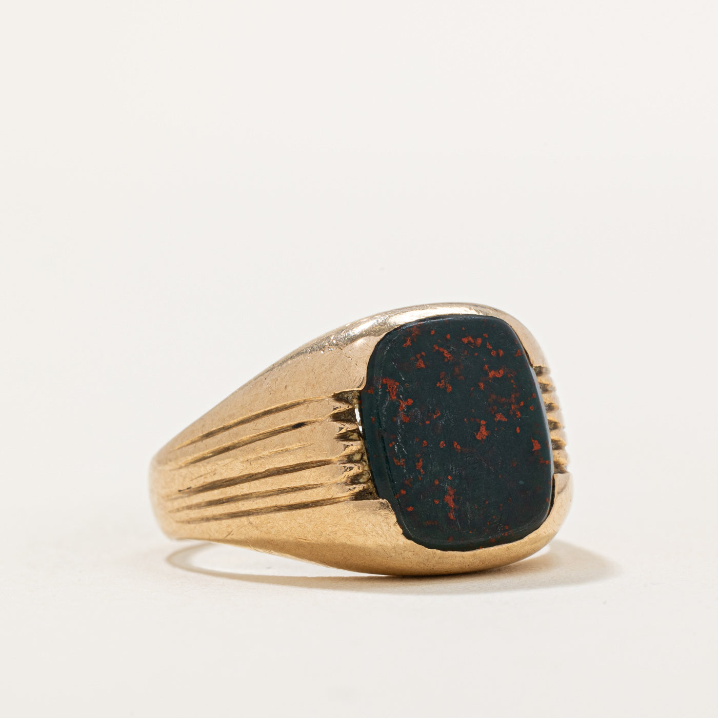Bloodstone Signet Ring | 2.25ct | SZ 8.25 |