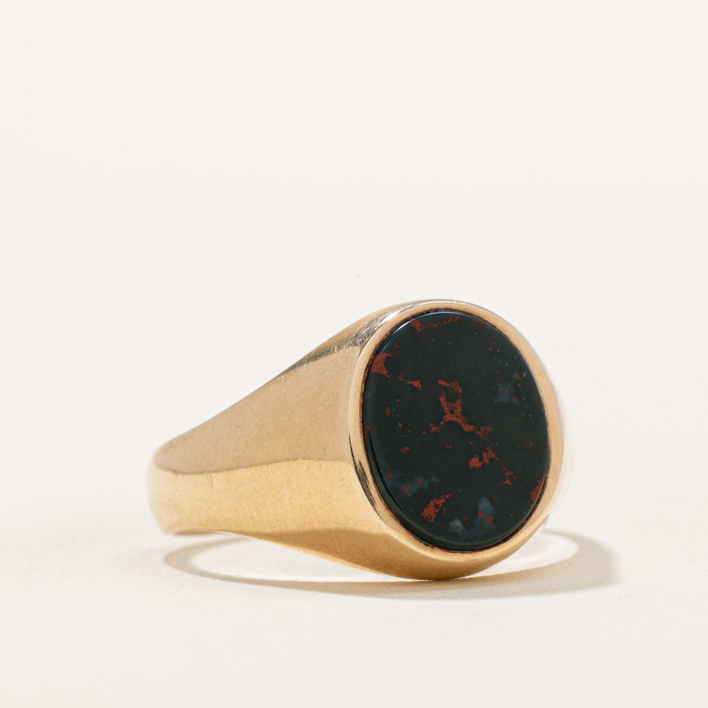Bloodstone Signet Ring | 2.10ct | SZ 9.75 |