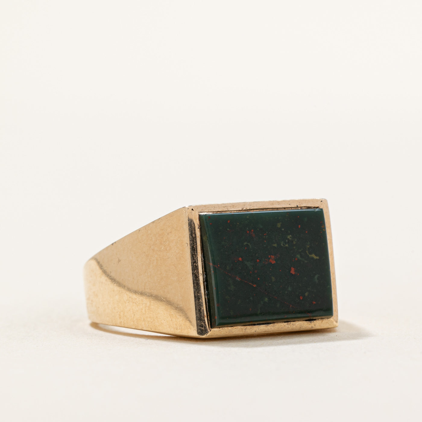 Bloodstone Signet Ring | 3.00ct | SZ 9.5 |